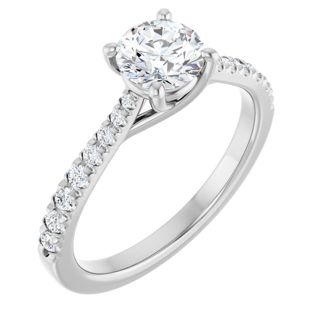 French-Set Engagement Ring