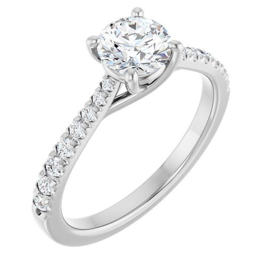 French-Set Engagement Ring