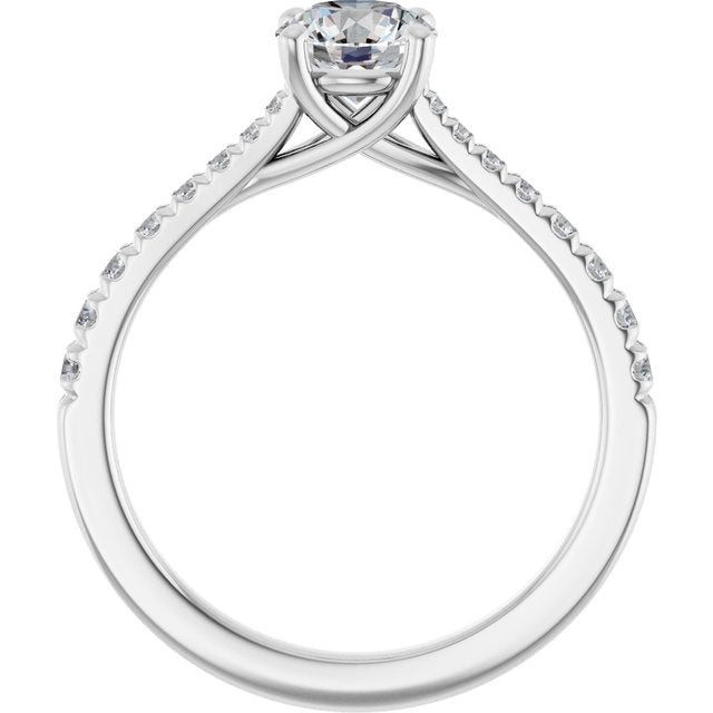 French-Set Engagement Ring