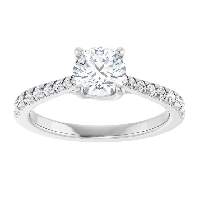 French-Set Engagement Ring