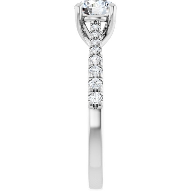French-Set Engagement Ring