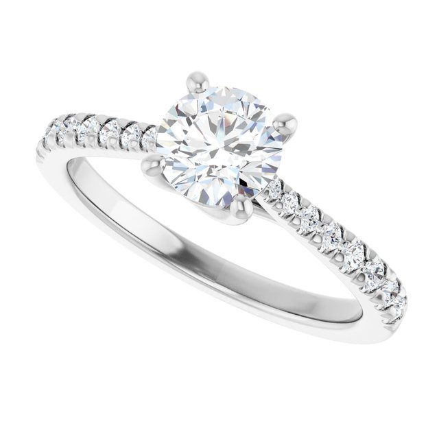 French-Set Engagement Ring