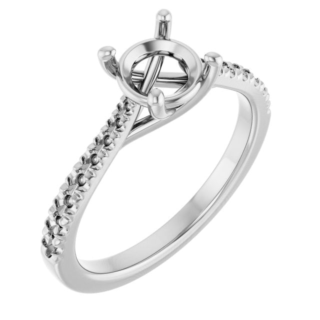 French-Set Engagement Ring