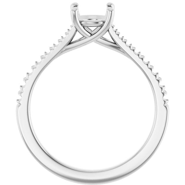 French-Set Engagement Ring