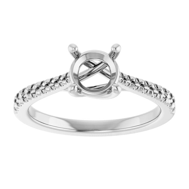 French-Set Engagement Ring