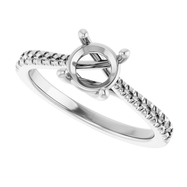 French-Set Engagement Ring