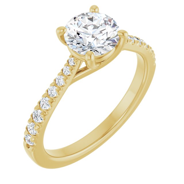 French-Set Engagement Ring