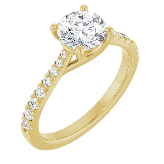 French-Set Engagement Ring