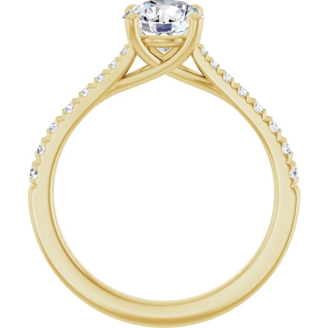 French-Set Engagement Ring