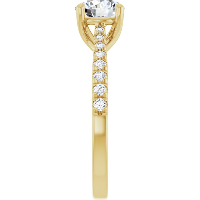French-Set Engagement Ring