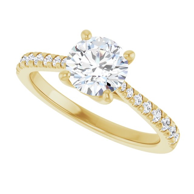 French-Set Engagement Ring