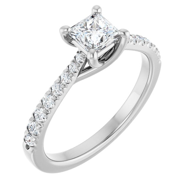 French-Set Engagement Ring