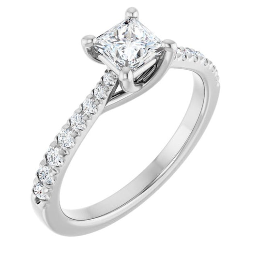 French-Set Engagement Ring