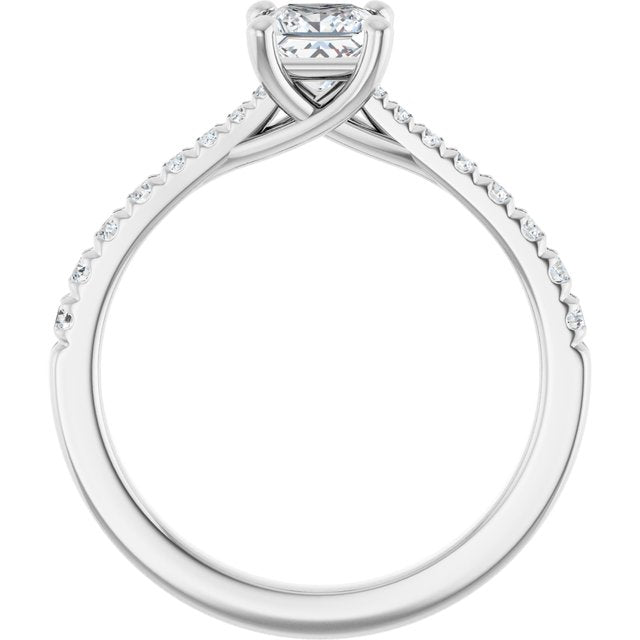 French-Set Engagement Ring