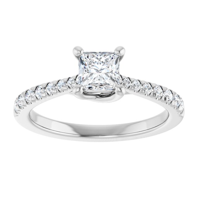 French-Set Engagement Ring