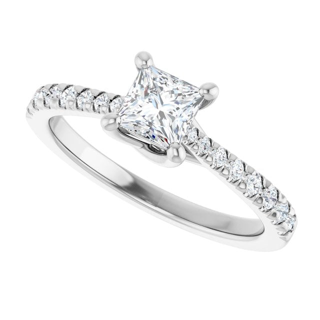 French-Set Engagement Ring