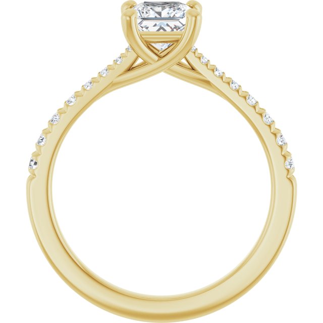 French-Set Engagement Ring