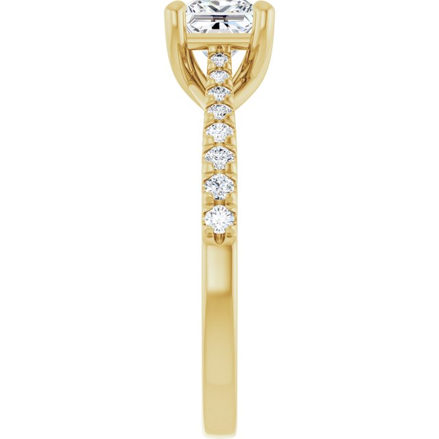 French-Set Engagement Ring