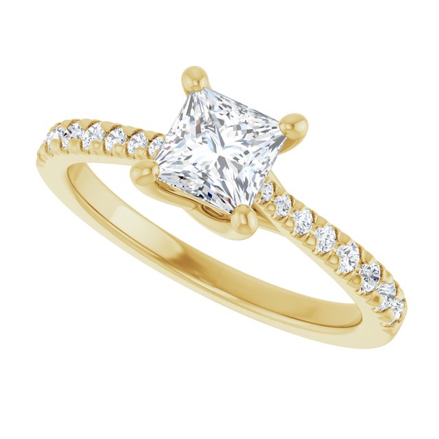 French-Set Engagement Ring