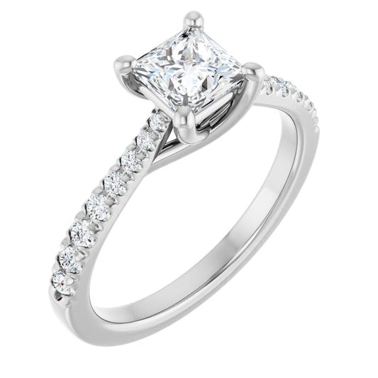 French-Set Engagement Ring
