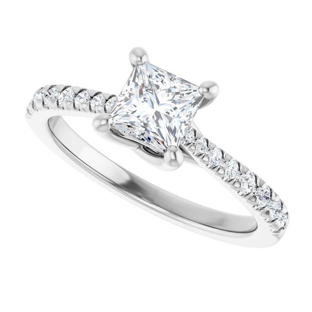 French-Set Engagement Ring