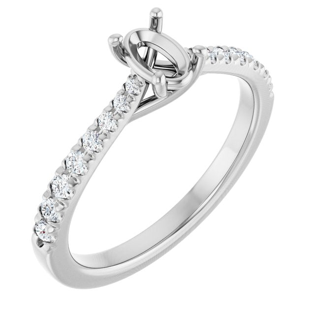 French-Set Engagement Ring