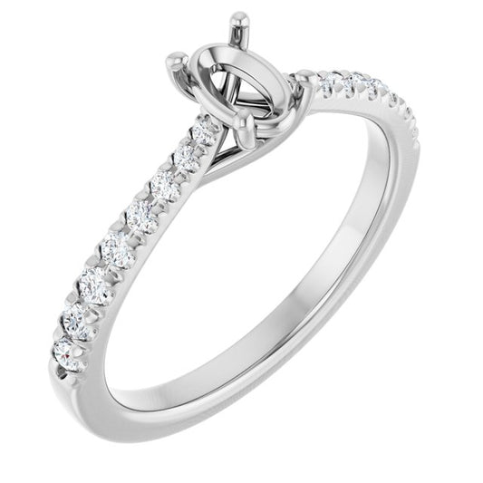 French-Set Engagement Ring