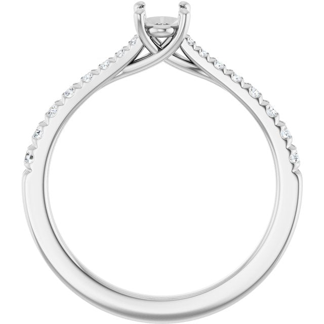 French-Set Engagement Ring
