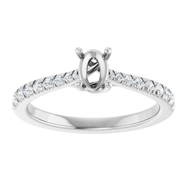 French-Set Engagement Ring