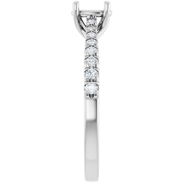 French-Set Engagement Ring