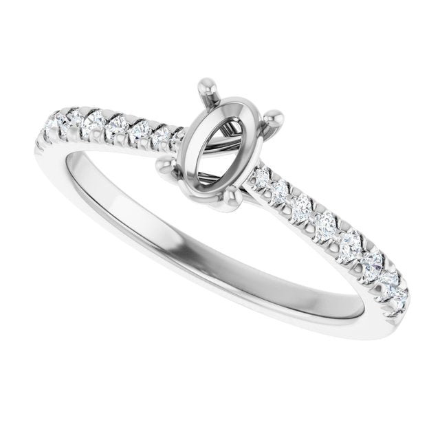 French-Set Engagement Ring