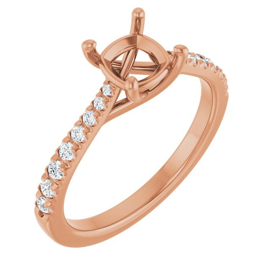 French-Set Engagement Ring