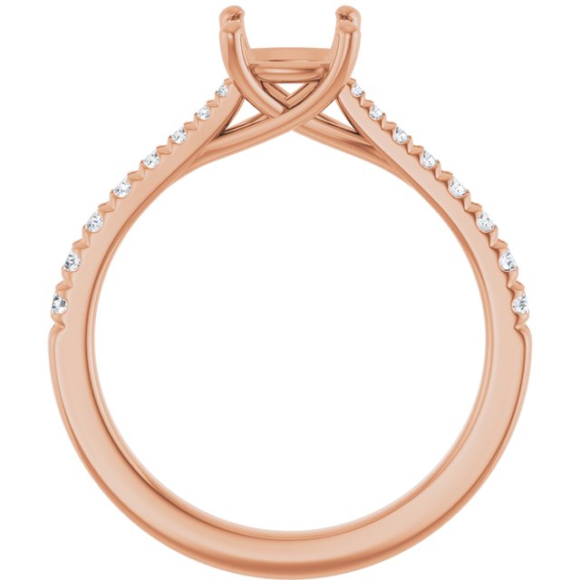 French-Set Engagement Ring
