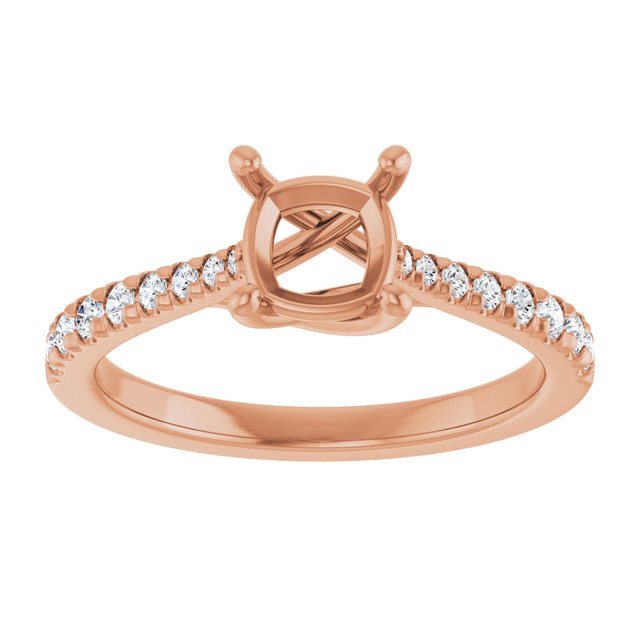 French-Set Engagement Ring