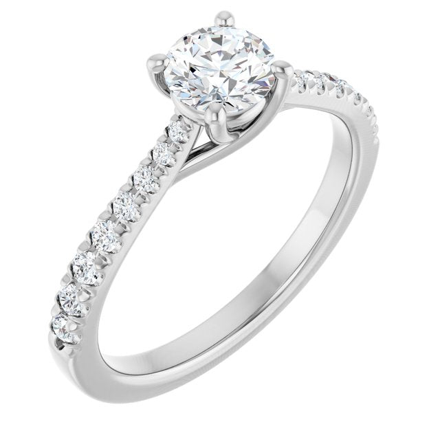 French-Set Engagement Ring