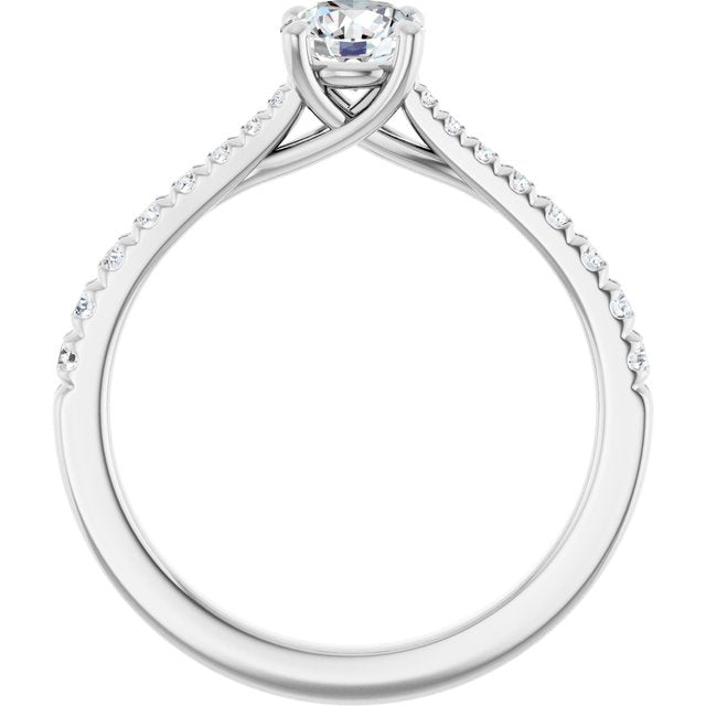 French-Set Engagement Ring