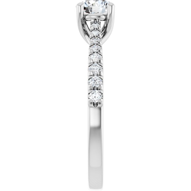 French-Set Engagement Ring