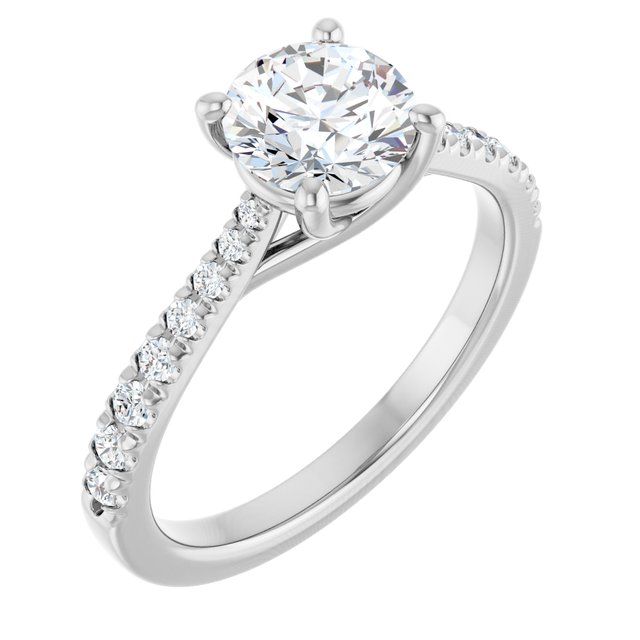 French-Set Engagement Ring