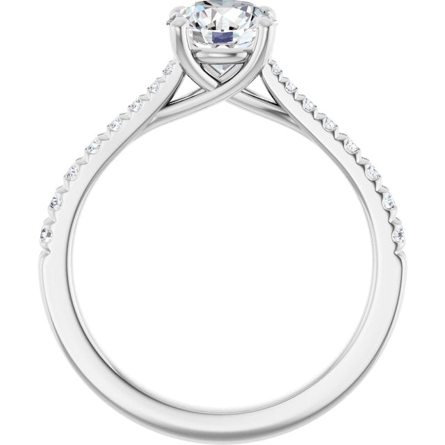 French-Set Engagement Ring