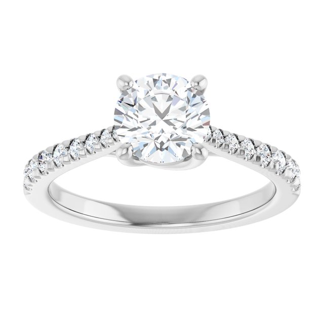 French-Set Engagement Ring
