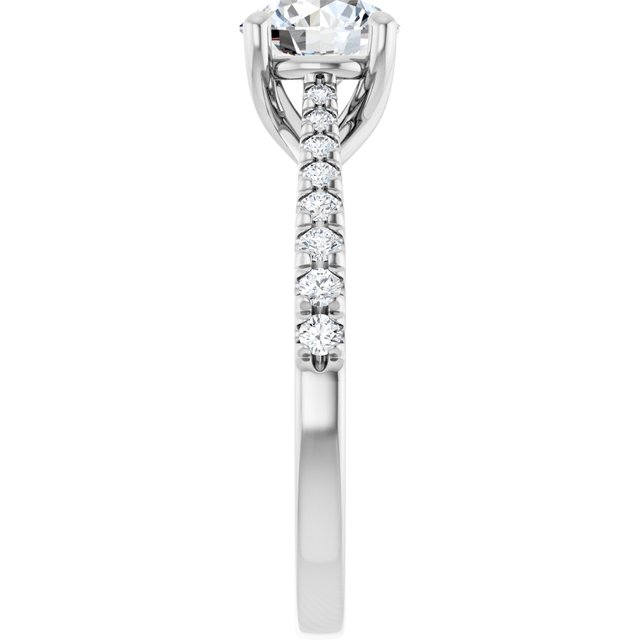 French-Set Engagement Ring