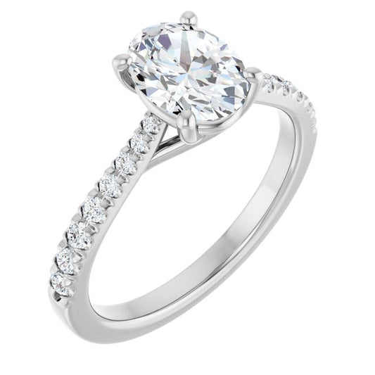 French-Set Engagement Ring