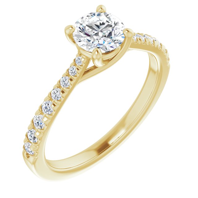 French-Set Engagement Ring