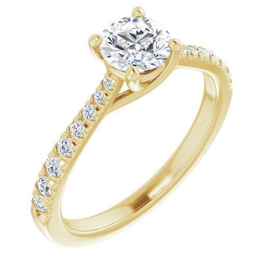French-Set Engagement Ring