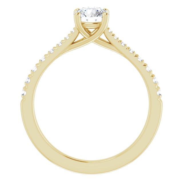 French-Set Engagement Ring
