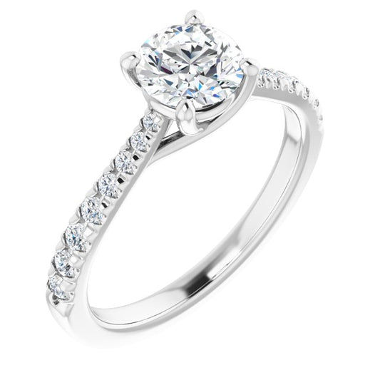 French-Set Engagement Ring