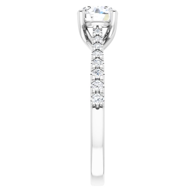 French-Set Engagement Ring