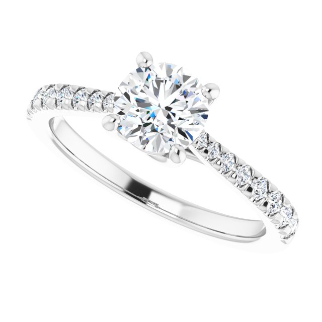 French-Set Engagement Ring