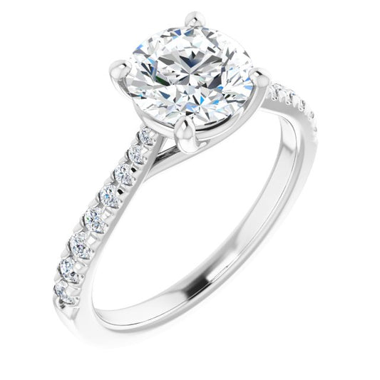 French-Set Engagement Ring