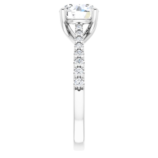 French-Set Engagement Ring